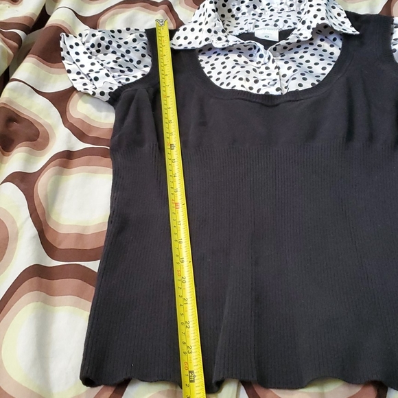 🫱🏿🫲🏾 Women blk/wht motherhood maternity blouse size M - Picture 5 of 9